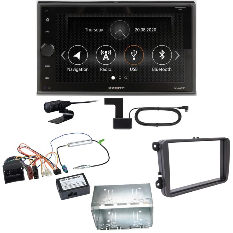 Xzent X-427 Digitalradio Bluetooth USB Einbauset für Tiguan Amarok Caddy Jetta Xzent X-427 Digitalradio Bluetooth USB Einbauset für Tiguan Amarok Caddy Jetta