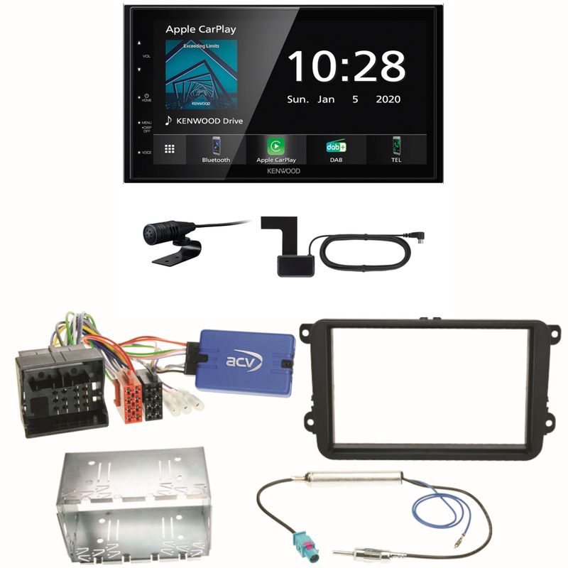 Kenwood DMX5020DABS Android Auto Einbauset für EOS Polo Caddy Amarok Scirocco Kenwood DMX5020DABS Android Auto Einbauset für EOS Polo Caddy Amarok Scirocco