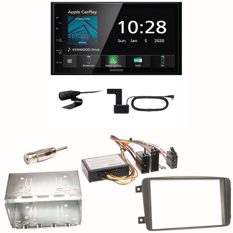 Kenwood DMX5020DABS CarPlay Einbauset für Mercedes C-Klasse W203 CLK W208 W209 Kenwood DMX5020DABS CarPlay Einbauset für Mercedes C-Klasse W203 CLK W208 W209