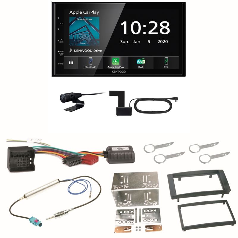 Kenwood DMX5020DABS Android Auto CarPlay Einbauset für T5 2003-2015 Multivan Kenwood DMX5020DABS Android Auto CarPlay Einbauset für T5 2003-2015 Multivan