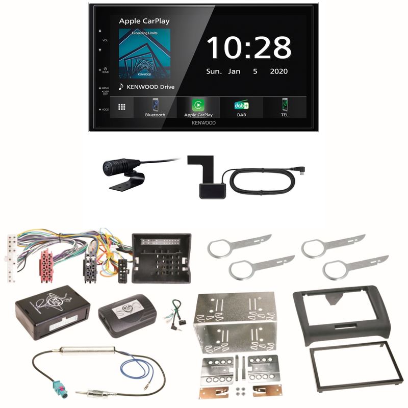 Kenwood DMX5020DABS Android Auto CarPlay Einbauset für Audi TT 8J Kenwood DMX5020DABS Android Auto CarPlay Einbauset für Audi TT 8J