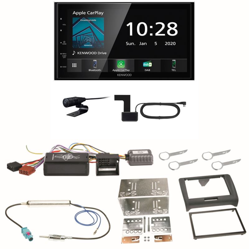 Kenwood DMX5020DABS Android Auto CarPlay Einbauset für Audi TT 8J Kenwood DMX5020DABS Android Auto CarPlay Einbauset für Audi TT 8J