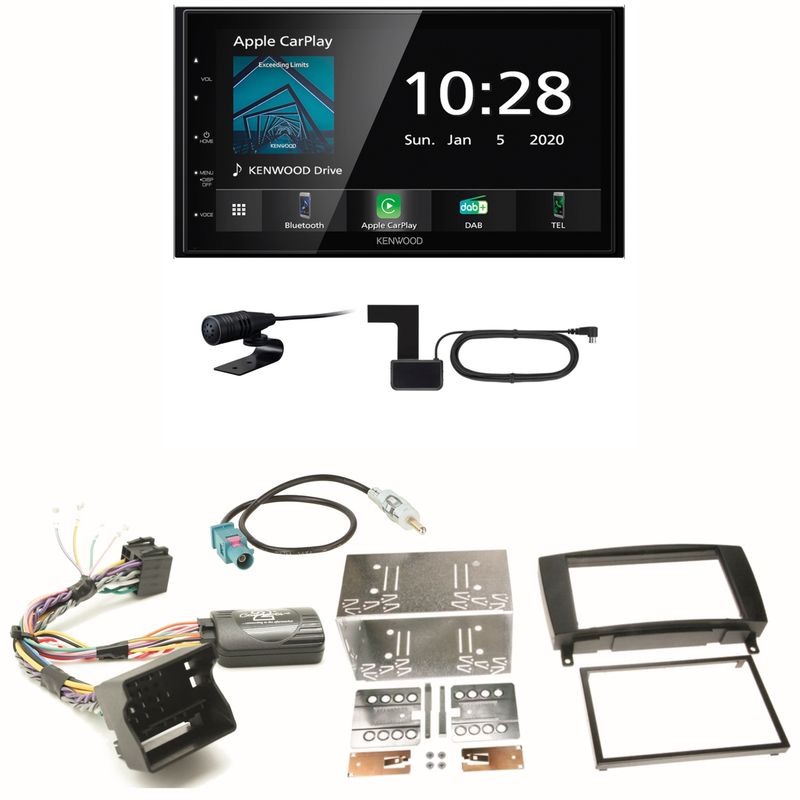 Kenwood DMX5020DABS Android Auto Einbauset für Mercedes CLK W209 Facelift Kenwood DMX5020DABS Android Auto Einbauset für Mercedes CLK W209 Facelift