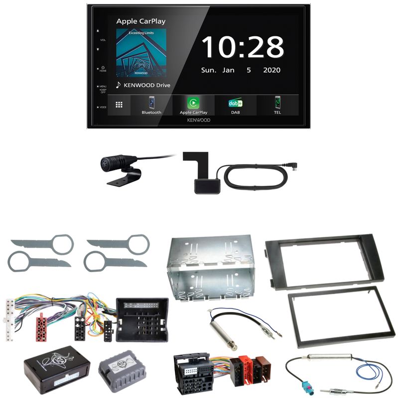 Kenwood DMX5020DABS Android Auto CarPlay Einbauset für Audi A6 4B Facelift Kenwood DMX5020DABS Android Auto CarPlay Einbauset für Audi A6 4B Facelift