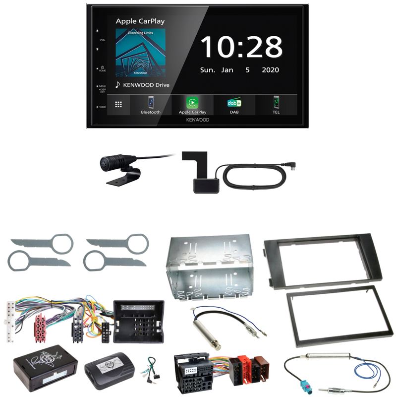 Kenwood DMX5020DABS Android Auto CarPlay Einbauset für Audi A6 4B Facelift Kenwood DMX5020DABS Android Auto CarPlay Einbauset für Audi A6 4B Facelift