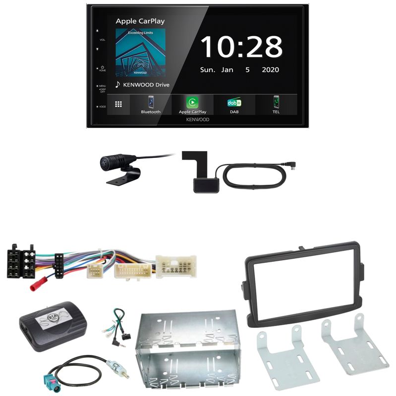 Kenwood DMX5020DABS Android Auto CarPlay Einbauset für Dacia Dokker Sandero Kenwood DMX5020DABS Android Auto CarPlay Einbauset für Dacia Dokker Sandero