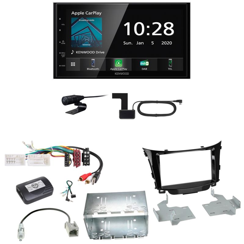 Kenwood DMX5020DABS Android Auto CarPlay Einbauset für Hyundai i30 GD GDH
