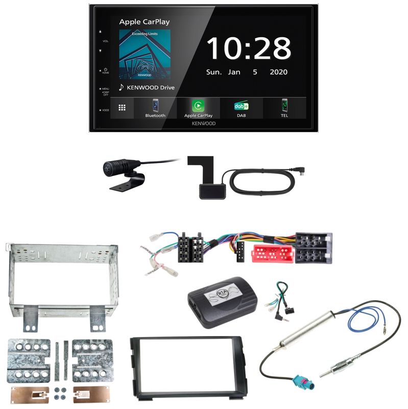 Kenwood DMX5020DABS Android Auto CarPlay Einbauset für Kia Cee'd ED