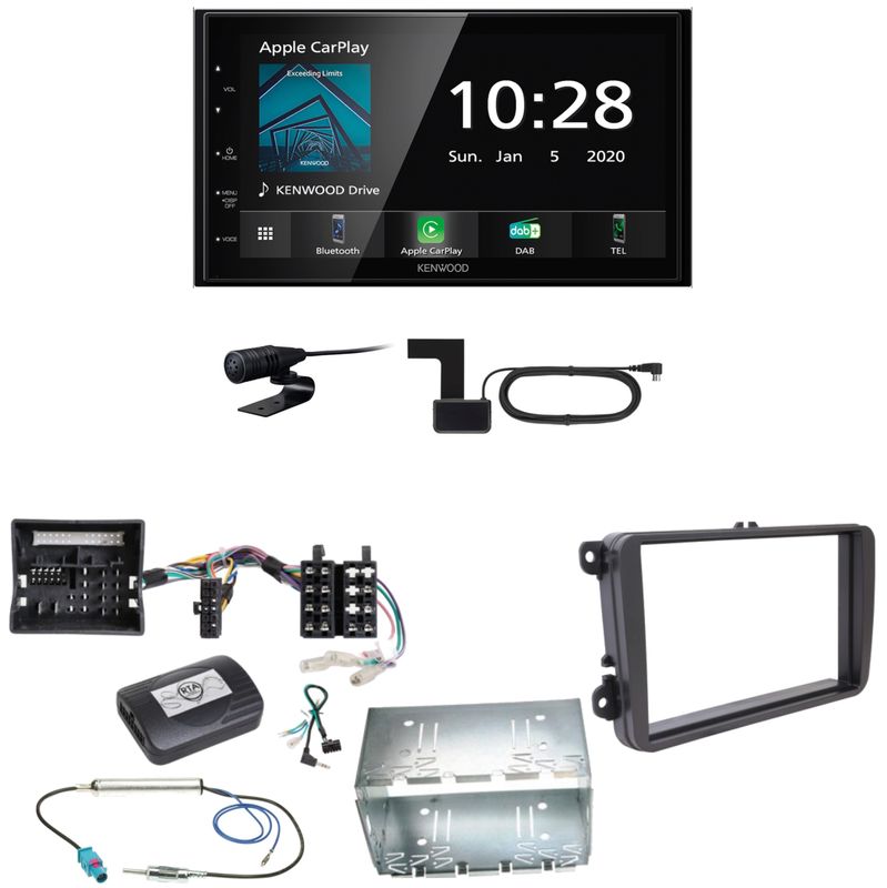 Kenwood DMX5020DABS Android Auto CarPlay Einbauset für T6 Sharan 2 Beetle Kenwood DMX5020DABS Android Auto CarPlay Einbauset für T6 Sharan 2 Beetle