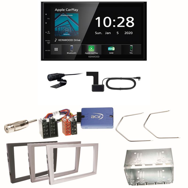 Kenwood DMX5020DABS CarPlay Einbauset für Opel Omega B Meriva A Agila Vivaro