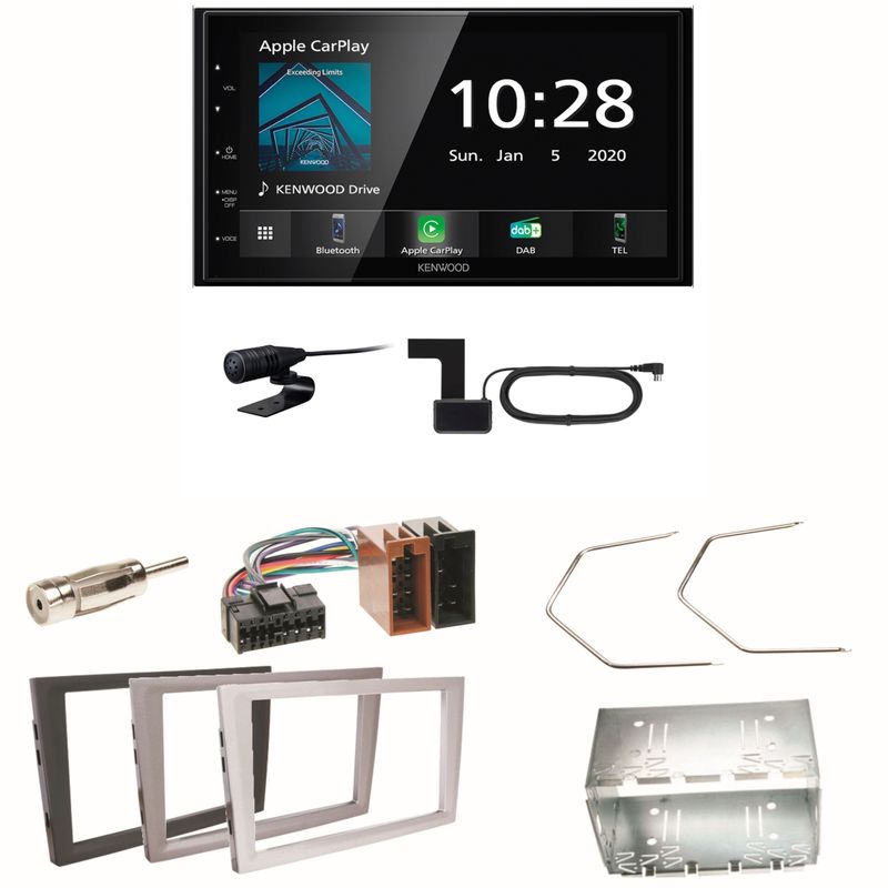 Kenwood DMX5020DABS CarPlay Einbauset für Opel Omega B Meriva A Agila Vivaro