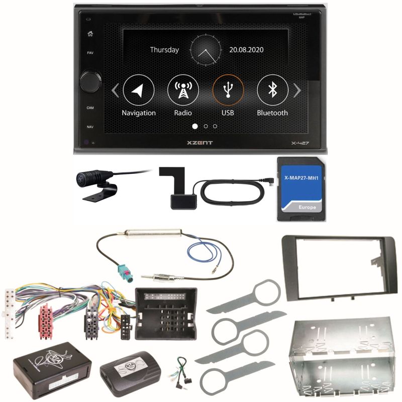 Xzent X-427 Navigation Digitalradio Bluetooth Einbauset für Audi A3 8P 8PA