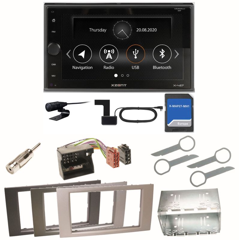 Xzent X-427 Navigation DAB+ Einbauset für Ford Focus C-Max Fiesta Transit Xzent X-427 Navigation DAB+ Einbauset für Ford Focus C-Max Fiesta Transit