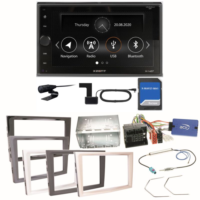 Xzent X-427 Navigation DAB+ Einbauset für Opel Astra H Corsa D Zafira B Antara