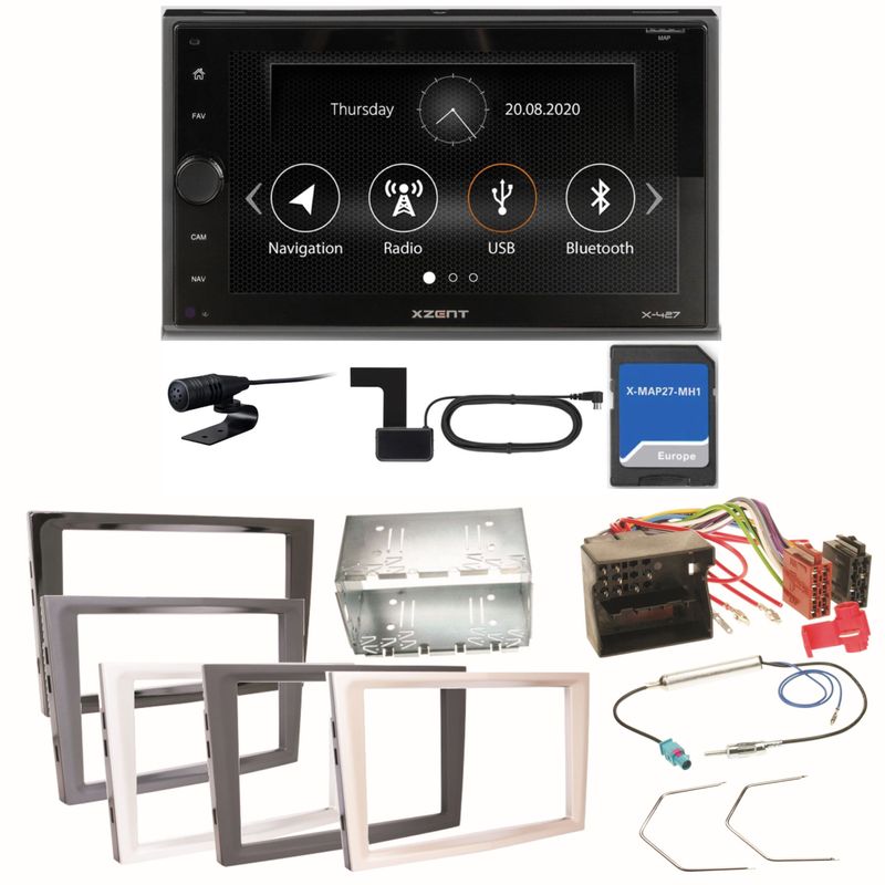 Xzent X-427 Navigation DAB+ Einbauset für Opel Astra H Corsa D Zafira B Antara