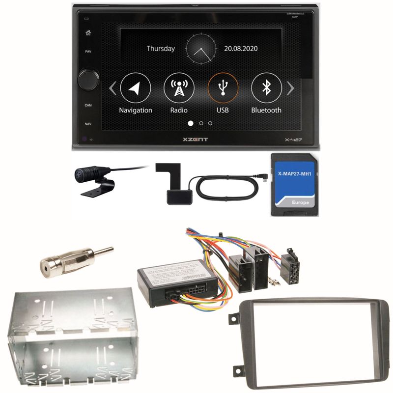 Xzent X-427 Navigation DAB+ Einbauset für Mercedes C-Klasse W203 CLK W208 W209 Xzent X-427 Navigation DAB+ Einbauset für Mercedes C-Klasse W203 CLK W208 W209