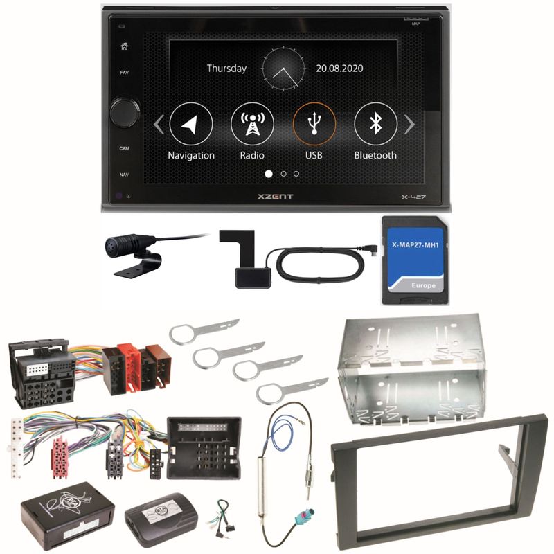 Xzent X-427 Navigation Digitalradio Einbauset für Audi A4 B6 B7 Seat Exeo Xzent X-427 Navigation Digitalradio Einbauset für Audi A4 B6 B7 Seat Exeo