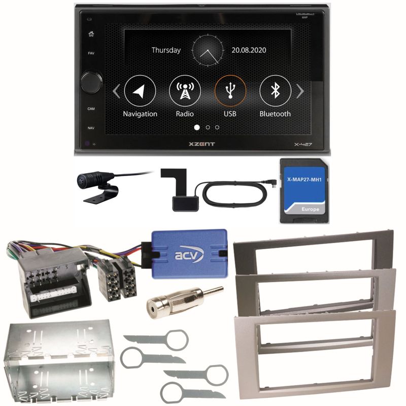 Xzent X-427 Navigation DAB+ Einbauset für Ford Focus C-Max Fiesta Transit Xzent X-427 Navigation DAB+ Einbauset für Ford Focus C-Max Fiesta Transit