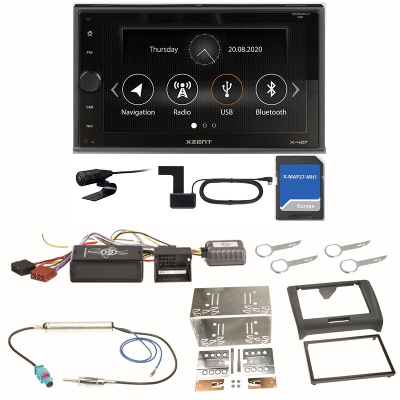 Xzent X-427 Navigation Digitalradio Bluetooth Einbauset für Audi TT 8J Xzent X-427 Navigation Digitalradio Bluetooth Einbauset für Audi TT 8J