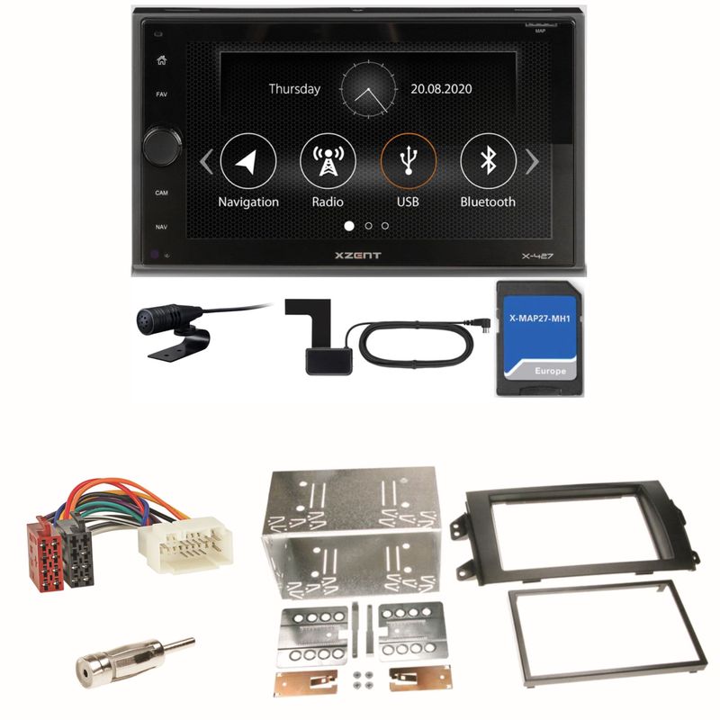 Xzent X-427 Navigation Digitalradio Einbauset für Suzuki SX 4 Fiat Sedici