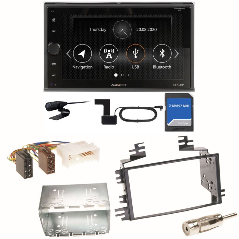 Xzent X-427 Navigation Digitalradio Einbauset für Kia Sportage JE Rio JB