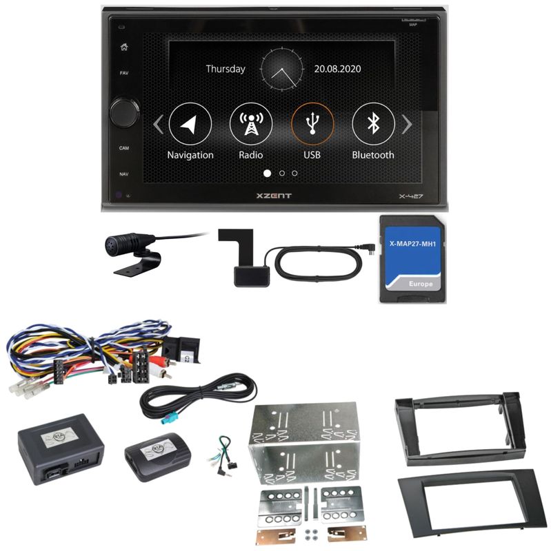 Xzent X-427 Navigation Digitalradio Einbauset für Mercedes W211 CLS W219 Xzent X-427 Navigation Digitalradio Einbauset für Mercedes W211 CLS W219