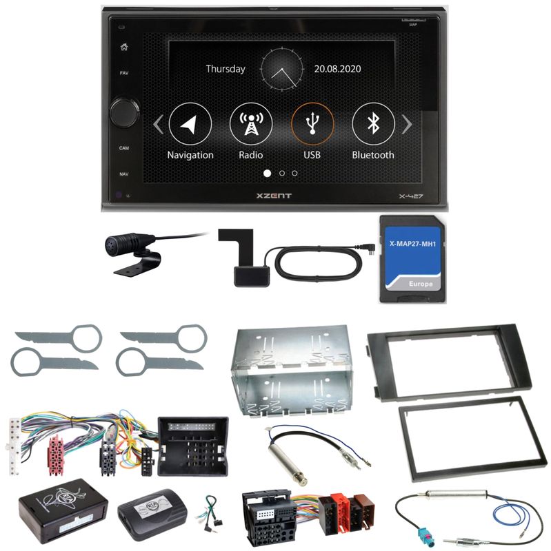 Xzent X-427 Navigation Digitalradio Bluetooth Einbauset für Audi A6 4B Facelift Xzent X-427 Navigation Digitalradio Bluetooth Einbauset für Audi A6 4B Facelift