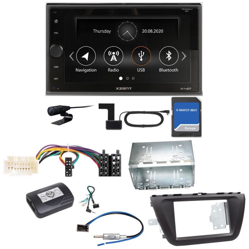 Xzent X-427 Navigation Digitalradio Bluetooth Einbauset für Suzuki SX4 S-Cross
