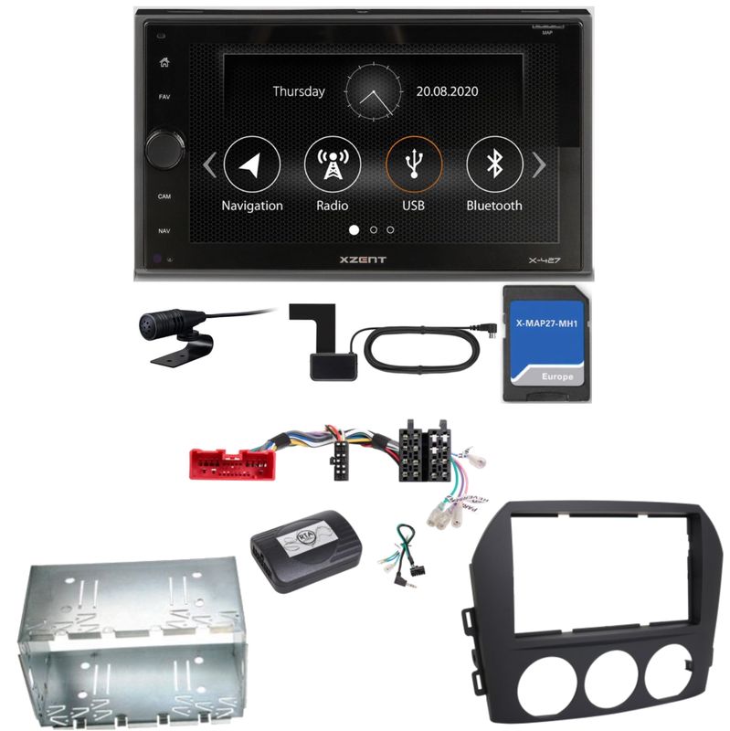 Xzent X-427 Navigation Digitalradio Bluetooth Einbauset für Mazda MX-5 NC Xzent X-427 Navigation Digitalradio Bluetooth Einbauset für Mazda MX-5 NC