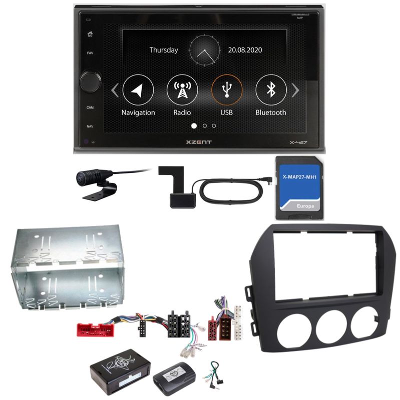 Xzent X-427 Navigation Digitalradio Bluetooth Einbauset für Mazda MX-5 NC Xzent X-427 Navigation Digitalradio Bluetooth Einbauset für Mazda MX-5 NC