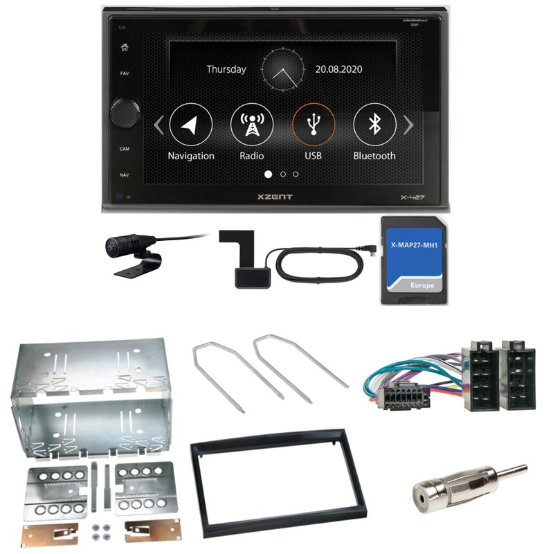 Xzent X-427 Navigation Digitalradio Einbauset für Peugeot 307 Citroen C2 C3