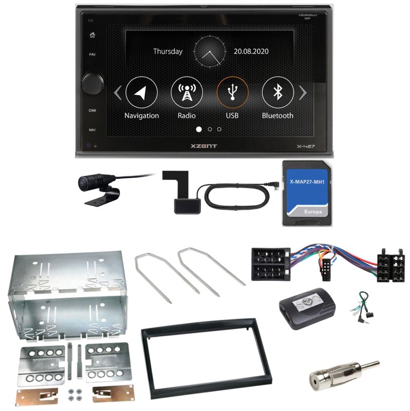 Xzent X-427 Navigation Digitalradio Einbauset für Peugeot 307 Citroen C2 C3