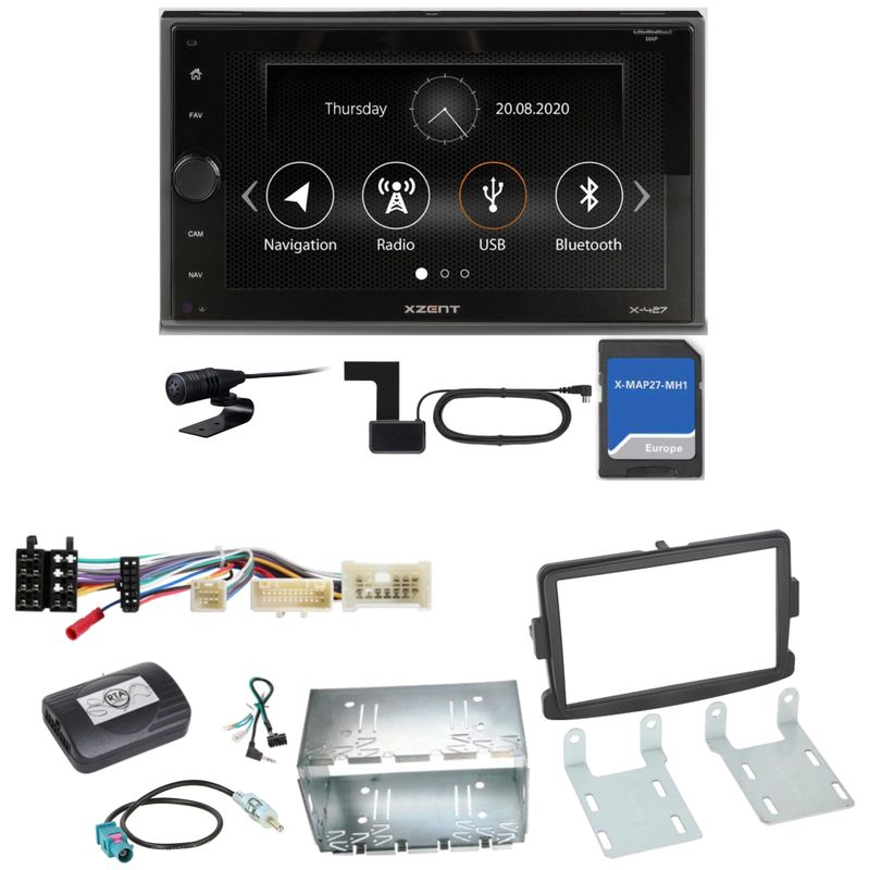 Xzent X-427 Navigation Digitalradio Einbauset für Dacia Duster Lodgy Logan Xzent X-427 Navigation Digitalradio Einbauset für Dacia Duster Lodgy Logan