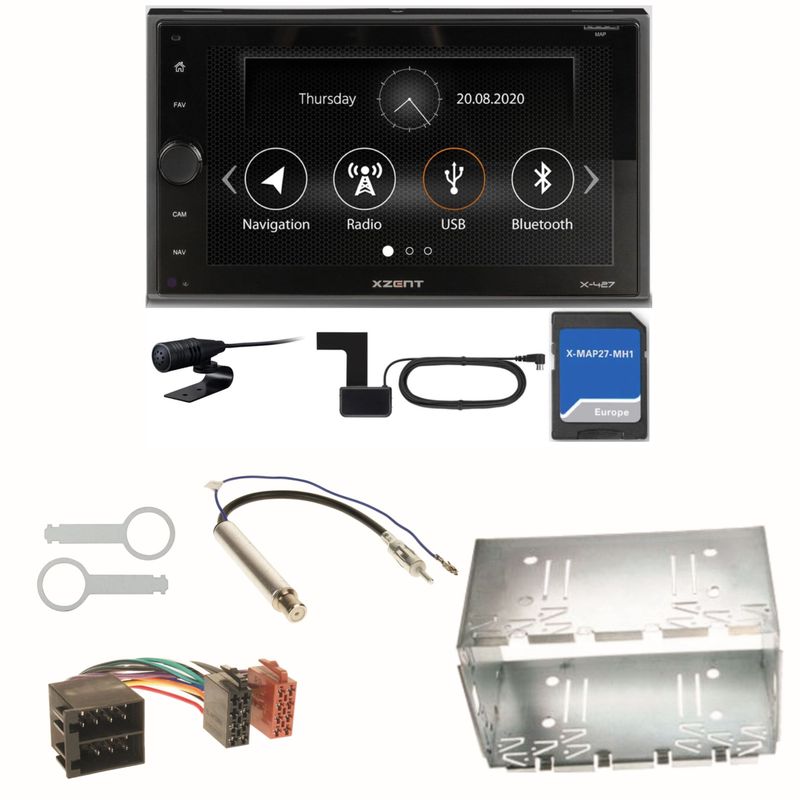 Xzent X-427 Navigation Digitalradio Einbauset für Polo 6N2 9N Bora Ibiza 6L