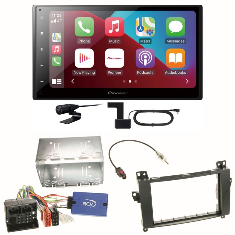Pioneer SPH-DA160DAB Android Auto Einbauset für Mercedes A W169 B Klasse W245 Pioneer SPH-DA160DAB Android Auto Einbauset für Mercedes A W169 B Klasse W245