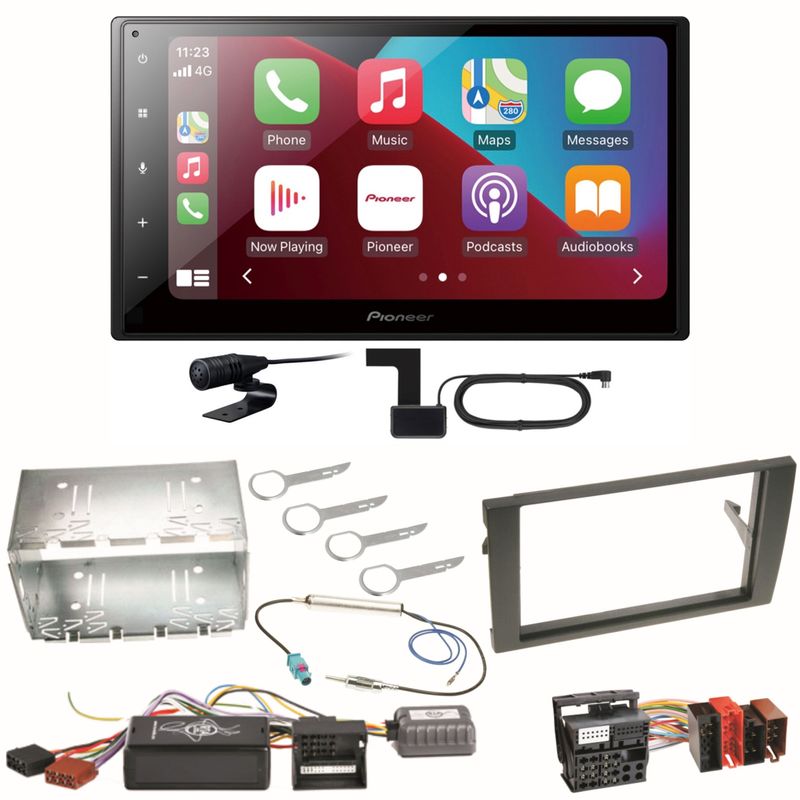 Pioneer SPH-DA160DAB Android Auto CarPlay Einbauset für Seat Exeo Audi A4 B6 B7 Pioneer SPH-DA160DAB Android Auto CarPlay Einbauset für Seat Exeo Audi A4 B6 B7
