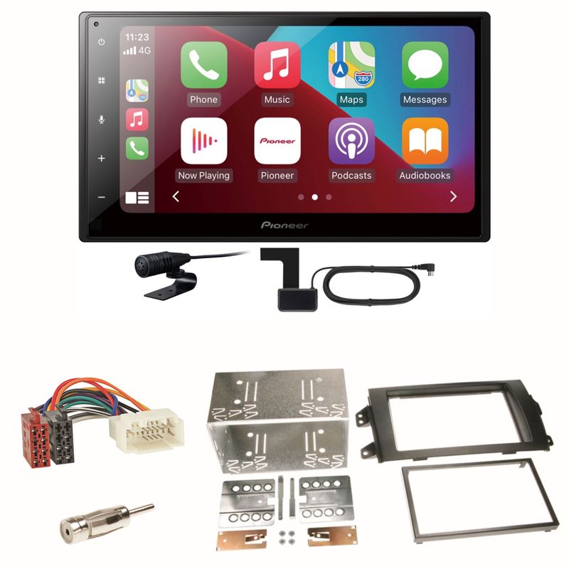 Pioneer SPH-DA160DAB Android Auto CarPlay Einbauset für Suzuki SX 4 Fiat Sedici
