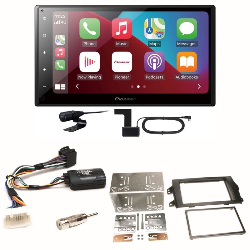 Pioneer SPH-DA160DAB Android Auto CarPlay Einbauset für Suzuki SX4 Fiat Sedici