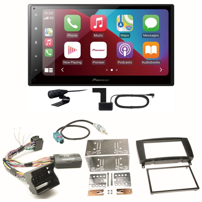 Pioneer SPH-DA160DAB Android Auto Einbauset für Mercedes CLK W209 Facelift Pioneer SPH-DA160DAB Android Auto Einbauset für Mercedes CLK W209 Facelift