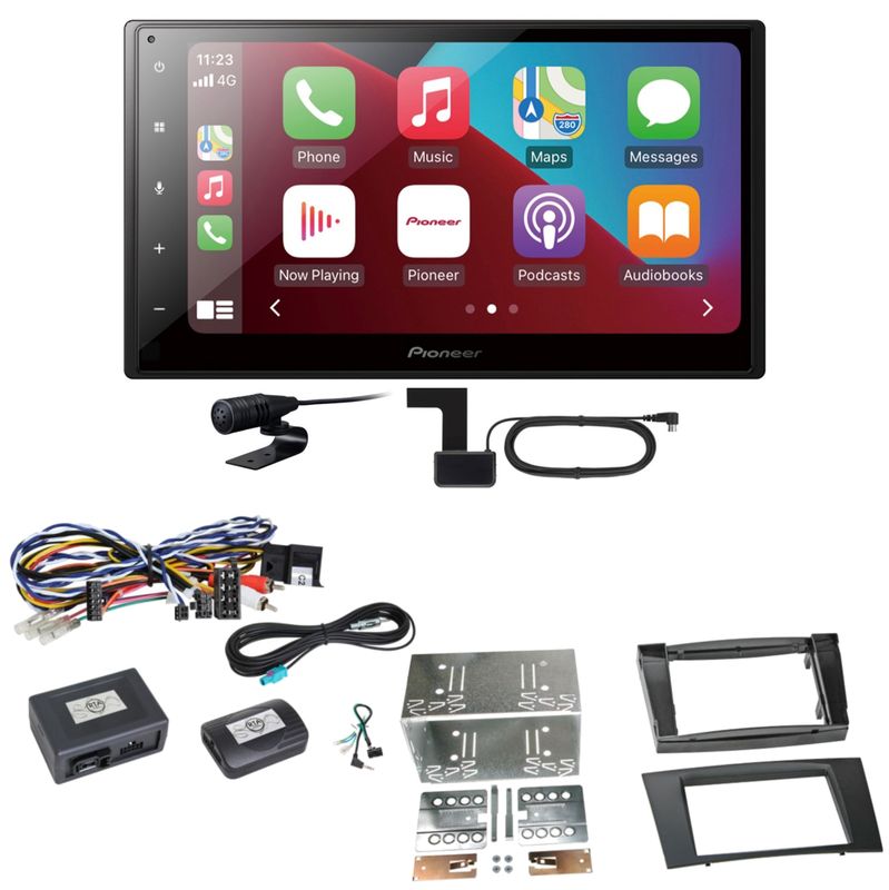 Pioneer SPH-DA160DAB Android Auto CarPlay Einbauset für Mercedes W211 CLS W219