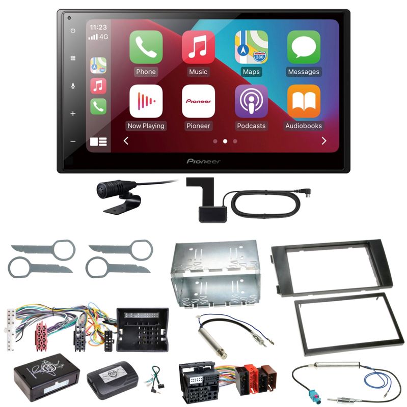 Pioneer SPH-DA160DAB Android Auto CarPlay Einbauset für Audi A6 4B Facelift Pioneer SPH-DA160DAB Android Auto CarPlay Einbauset für Audi A6 4B Facelift