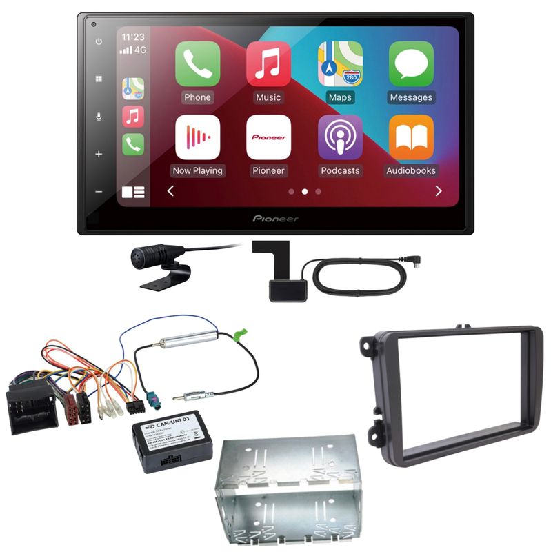 Pioneer SPH-DA160DAB Android Auto Einbauset für Tiguan Amarok Caddy Jetta