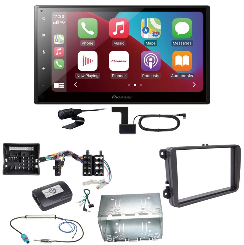 Pioneer SPH-DA160DAB Android Auto Einbauset für Tiguan Amarok Caddy Jetta