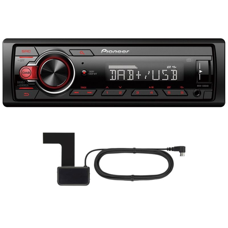 PIONEER MVH-130DAB USB MP3 DAB+ Autoradio Digitalradio inkl. Antenne