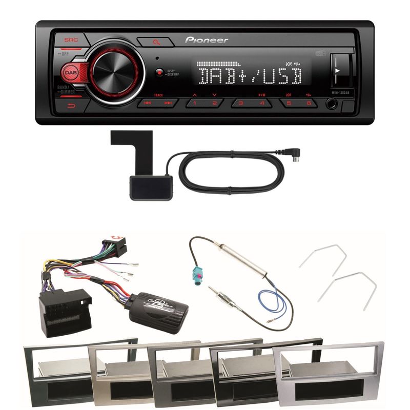 Pioneer MVH-130DAB Digitalradio USB Einbauset für Astra H Corsa D Zafira B Pioneer MVH-130DAB Digitalradio USB Einbauset für Astra H Corsa D Zafira B