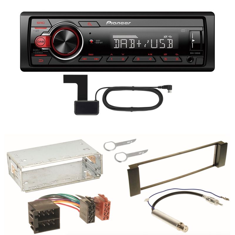 Pioneer MVH-130DAB Digitalradio USB Einbauset für Seat Leon Toledo 1M