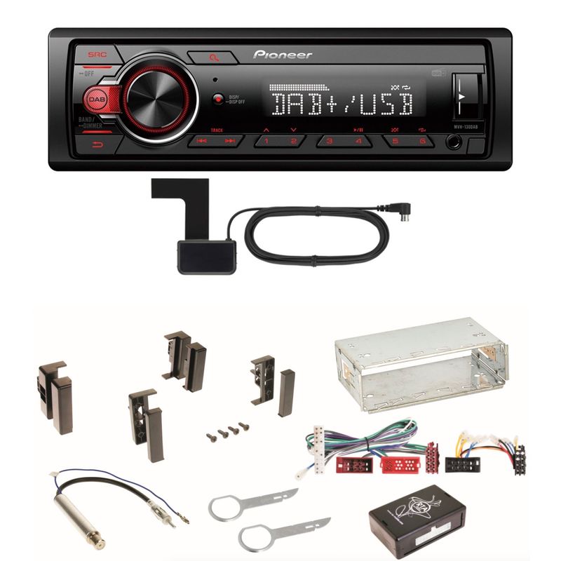 Pioneer MVH-130DAB Digitalradio USB Einbauset für Audi A4 B5 A6 4B C4 A8 Pioneer MVH-130DAB Digitalradio USB Einbauset für Audi A4 B5 A6 4B C4 A8