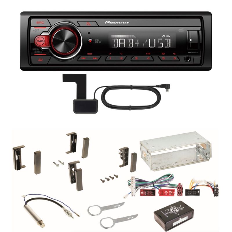 Pioneer MVH-130DAB Digitalradio USB Einbauset für Audi A3 8L Pioneer MVH-130DAB Digitalradio USB Einbauset für Audi A3 8L