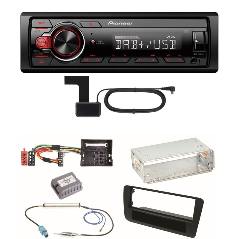 Pioneer MVH-130DAB Digitalradio USB Einbauset für Audi A1 8X Pioneer MVH-130DAB Digitalradio USB Einbauset für Audi A1 8X