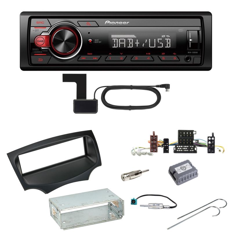Pioneer MVH-130DAB Digitalradio USB Einbauset für Ford KA RU8 Pioneer MVH-130DAB Digitalradio USB Einbauset für Ford KA RU8